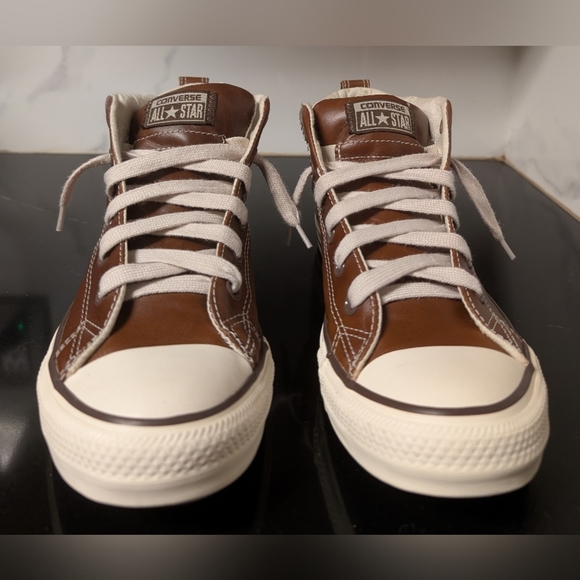 Chuck Taylor All Star Street Mid 'Pinecone’ Leather Sneakers Size 8 MSRP $160 - Picture 6 of 10